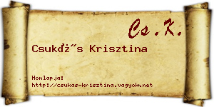 Csukás Krisztina névjegykártya