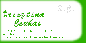 krisztina csukas business card