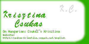 krisztina csukas business card